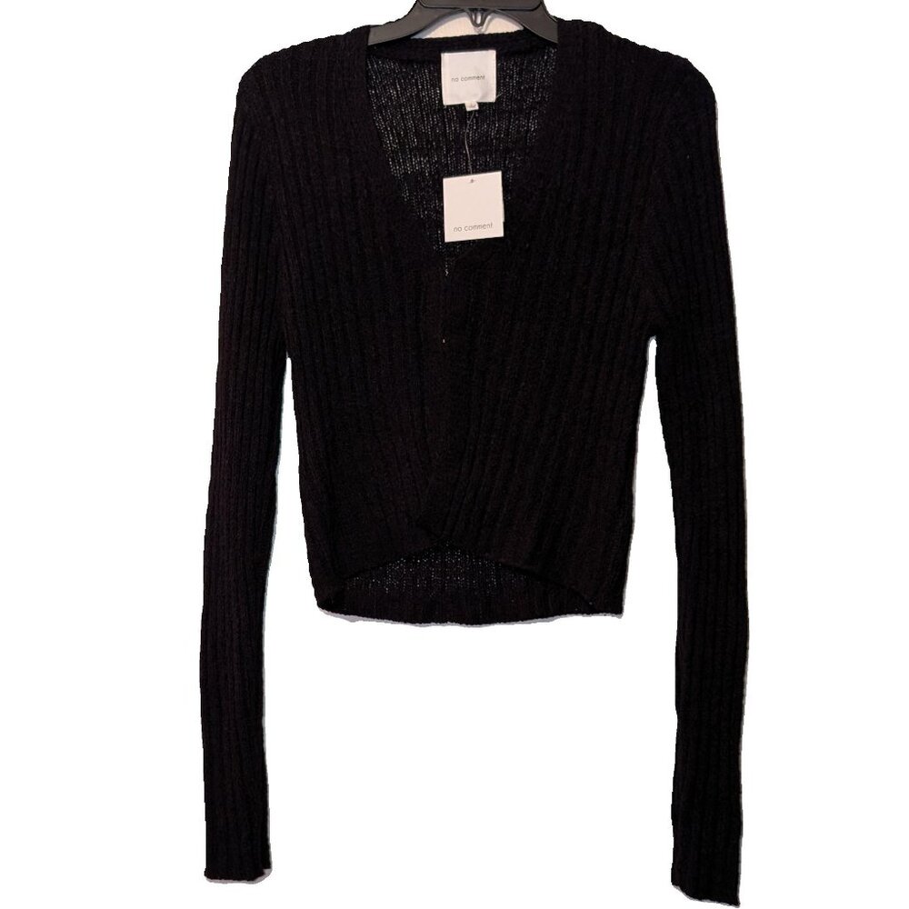 NWT Black No Comment Casual Sweater